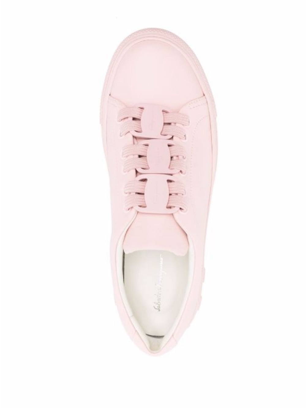 Salvatore Ferragamo Blush Pink Leather Sneakers - Gancini - Picture 12 of 14